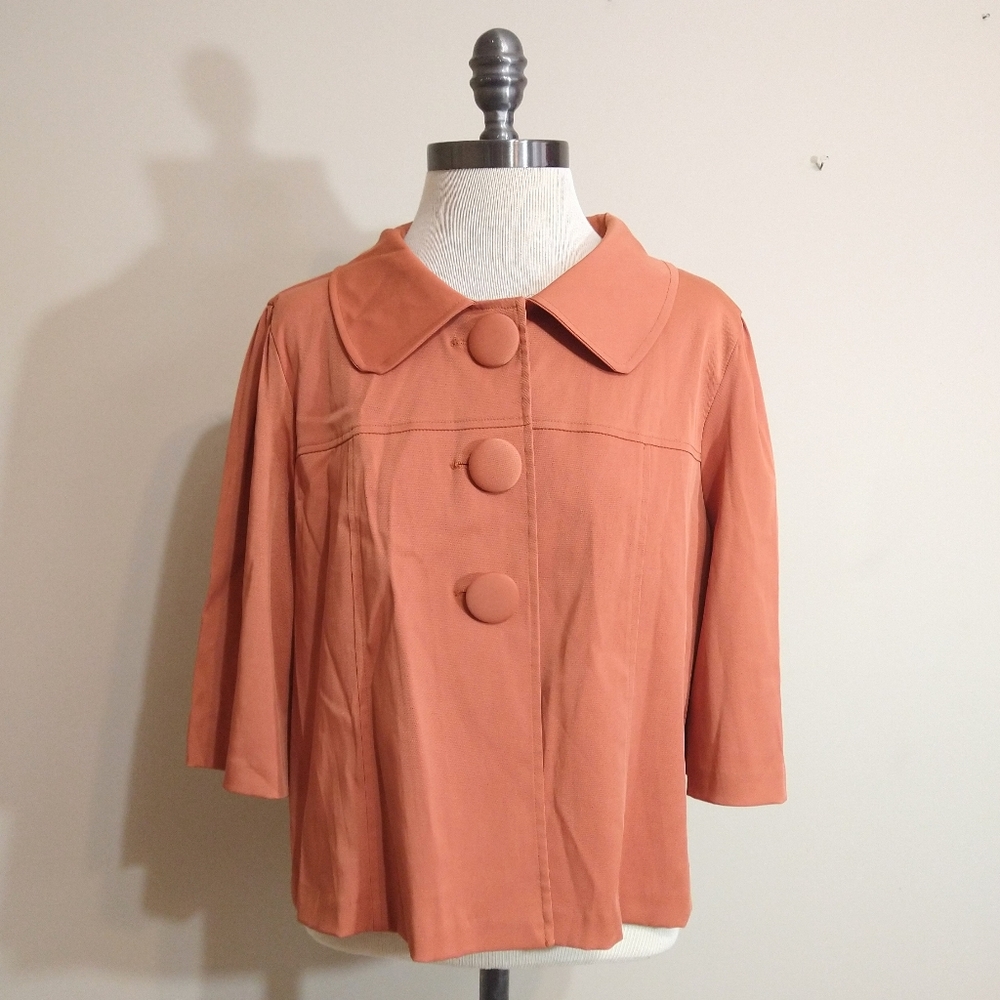 Time And A Half Cropped Burnt Orange Jacket 2X